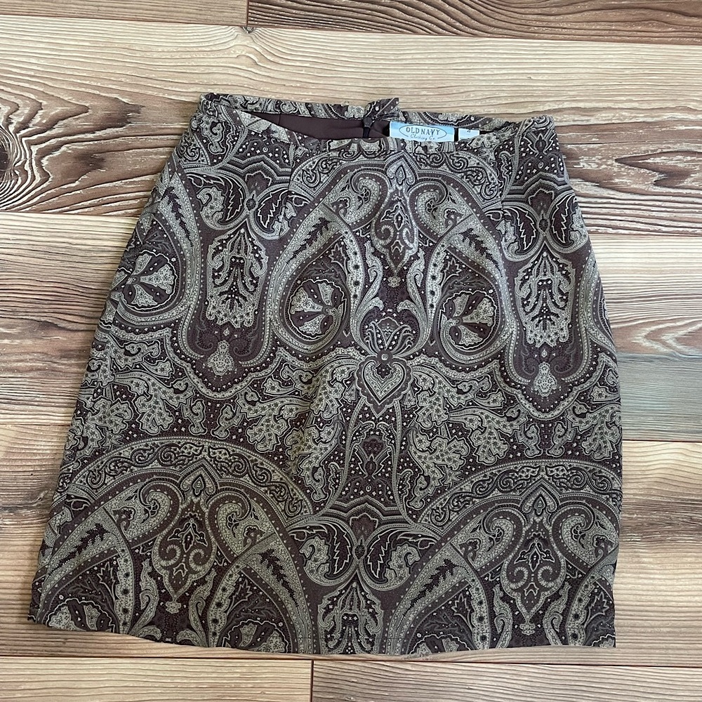 Brown Old Navy Paisley Skirt